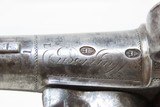 c1770s ENGRAVED Antique HARRISON of LONDON Queen Anne FLINTLOCK Pistol .45With Cast SILVER POMMEL Cap and INLAYS - 4 of 18