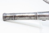 c1770s ENGRAVED Antique HARRISON of LONDON Queen Anne FLINTLOCK Pistol .45With Cast SILVER POMMEL Cap and INLAYS - 14 of 18
