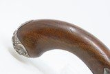 c1770s ENGRAVED Antique HARRISON of LONDON Queen Anne FLINTLOCK Pistol .45With Cast SILVER POMMEL Cap and INLAYS - 3 of 18
