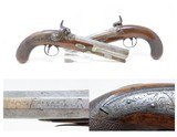 Brace of Single Shot British BELT Pistols by Hopkins, London 1800s Sidearms A Pair of Piratey Pistols with Belt Hooks! - 1 of 18
