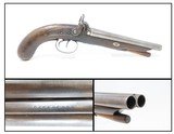 LIVERPOOL Antique WILLIAMS & POWELL Percussion .56 Cal. SIDE by SIDE PistolPERCUSSION Double Barrel SELF DEFENSE Pistol - 1 of 19