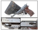 c1943 German MAUSER World War II “byf/43” Code 9x19mm Luger P.38 Pistol C&R Third Reich Semi-Auto Designed to Replace the Luger P.08 - 1 of 22