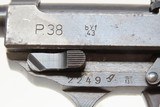 c1943 German MAUSER World War II “byf/43” Code 9x19mm Luger P.38 Pistol ...