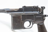 German MAUSER C96 Broomhandle Pistol PRE-WWII Chambered in 7.63x25mm C&RWith LEATHER HOLSTER - 5 of 22