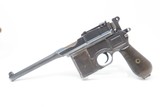 German MAUSER C96 Broomhandle Pistol PRE-WWII Chambered in 7.63x25mm C&RWith LEATHER HOLSTER - 3 of 22