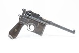 German MAUSER C96 Broomhandle Pistol PRE-WWII Chambered in 7.63x25mm C&RWith LEATHER HOLSTER - 19 of 22