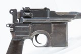 German MAUSER C96 Broomhandle Pistol PRE-WWII Chambered in 7.63x25mm C&RWith LEATHER HOLSTER - 21 of 22