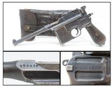 German MAUSER C96 Broomhandle Pistol PRE-WWII Chambered in 7.63x25mm C&RWith LEATHER HOLSTER - 1 of 22
