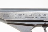 WORLD WAR II German MAUSER Model HSc 7.65 mm Caliber SEMI-AUTO Pistol C&RThird Reich Era “Self-Cocking” Pistol - 6 of 18