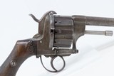 BELGIAN Antique LEFAUCHEUX Pinfire 10-Shot Double Action .45 Cal RevolverRare Large Cylinder Pinfire Revolver - 16 of 17