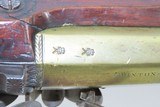 BRITISH Brass Barrel Flintlock BLUNDERBUSS w BAYONET Collins/Winton Antique Birmingham Proofed Close Range Shotgun - 14 of 20