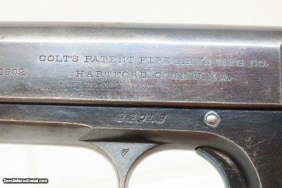 1908 mfr ARCHIVE LETTERED COLT Model 1903 POCKET HAMMER .38 Auto PISTOL C&R ST. LOUIS Simmons Hardware SHIPPED - Image 7 of 21
