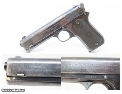 1908 mfr ARCHIVE LETTERED COLT Model 1903 POCKET HAMMER .38 Auto PISTOL C&R ST. LOUIS Simmons Hardware SHIPPED