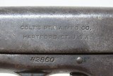 c1920 mfr. COLT 1903 POCKET HAMMER .38 Colt Auto PISTOL C&R Roaring Twenties Self Defense Pistol - 6 of 19