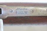 c1906 J.M. MARLIN Model 92 LEVER ACTION .22 LR Rimfire REPEATING Rifle C&RFavorite Rifle of ANNIE OAKLEY Made in 1906! - 10 of 19