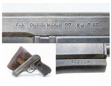 c1942 mfr WORLD WAR II German OCCUPIED CZECH CZ Model 27 Pistol Sidearm C&ROccupied Czechoslovakia Production with HOLSTER - 1 of 20