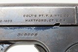 c1919 mfr. COLT Model 1903 POCKET HAMMERLESS .32 ACP PISTOL Gangster C&RROARING TWENTIES Personal Sidearm! - 6 of 19