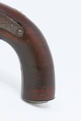 Mid-19th Century Antique European Double Barrel OVER/UNDER PERCUSSION PistolLarge Martial Type Pistol with Captive Ramrod - 3 of 16