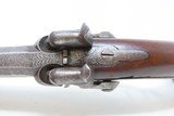 Mid-19th Century Antique European Double Barrel OVER/UNDER PERCUSSION PistolLarge Martial Type Pistol with Captive Ramrod - 7 of 16