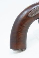 Mid-19th Century Antique European Double Barrel OVER/UNDER PERCUSSION PistolLarge Martial Type Pistol with Captive Ramrod - 14 of 16