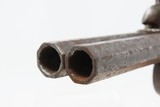Antique DOUBLE BARREL Unmarked BOXLOCK Percussion SIDE x SIDE Pocket Pistol .44 Caliber Self Defense Muff / Pocket Pistol! - 9 of 17
