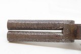 Antique DOUBLE BARREL Unmarked BOXLOCK Percussion SIDE x SIDE Pocket Pistol .44 Caliber Self Defense Muff / Pocket Pistol! - 13 of 17