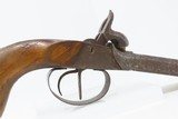 Antique DOUBLE BARREL Unmarked BOXLOCK Percussion SIDE x SIDE Pocket Pistol .44 Caliber Self Defense Muff / Pocket Pistol! - 16 of 17