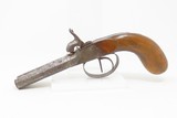 Antique DOUBLE BARREL Unmarked BOXLOCK Percussion SIDE x SIDE Pocket Pistol .44 Caliber Self Defense Muff / Pocket Pistol! - 2 of 17