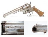 1800s Antique EUROPEAN 11.43mm PINFIRE Self-Defense Double Action REVOLVER
Mid-19th European Sidearm - 1 of 16