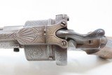 1800s Antique EUROPEAN 11.43mm PINFIRE Self-Defense Double Action REVOLVER
Mid-19th European Sidearm - 6 of 16