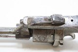 1850s Antique BELGIAN Proofed Folding Trigger .30 Caliber PINFIRE Revolver
European DOUBLE ACTION Conceal & Carry Sidearm - 12 of 19
