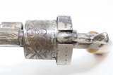 1850s Antique BELGIAN Proofed Folding Trigger .30 Caliber PINFIRE Revolver
European DOUBLE ACTION Conceal & Carry Sidearm - 7 of 19