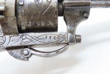 1850s Antique BELGIAN Proofed Folding Trigger .30 Caliber PINFIRE Revolver
European DOUBLE ACTION Conceal & Carry Sidearm - 15 of 19