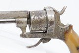 1850s Antique BELGIAN Proofed Folding Trigger .30 Caliber PINFIRE Revolver
European DOUBLE ACTION Conceal & Carry Sidearm - 4 of 19