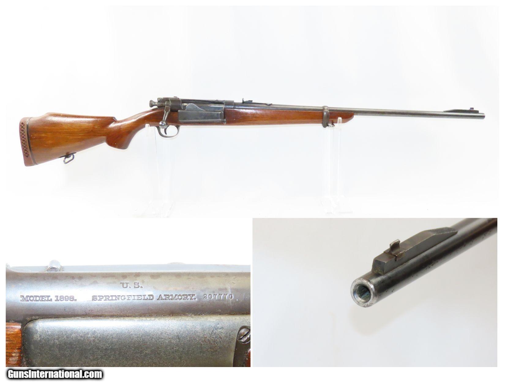 C1899 Springfield Armory Model 1898 Krag 30 40 Krag Sporterized Rifle Candr Krag Jorgensen Bolt 6090