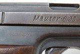 Pre-WWI GERMAN Mauser Model 1910 .25 ACP Semi-Automatic C&R POCKET Pistol German Side Arm Chambered in 6.35mm Browning Auto - 17 of 21