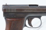 Pre-WWI GERMAN Mauser Model 1910 .25 ACP Semi-Automatic C&R POCKET Pistol German Side Arm Chambered in 6.35mm Browning Auto - 20 of 21