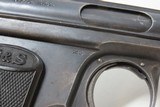 WORLD WAR I Era German J.P. SAUER & SOHN Model 1913 Semi-Automatic PISTOLChambered in 7.65mm Browning with HOLSTER - 16 of 20