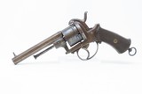 19th Century Antique BELGIAN Proofed 12mm PINFIRE Double Action Revolver
European Conceal & Carry Sidearm - 2 of 17