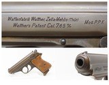EAGLE/C Police Marked WORLD WAR 2 Nazi German WALTHER Model PPK Pistol C&RPistol Made Circa 1945 in Zella-Mehlis - 1 of 16