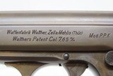 EAGLE/C Police Marked WORLD WAR 2 Nazi German WALTHER Model PPK Pistol C&RPistol Made Circa 1945 in Zella-Mehlis - 6 of 16