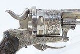 ENGRAVED 1880s Antique LEIGE PROOFED Folding Trigger 7.65mm Cal. Revolver
European DOUBLE ACTION Self Defense Sidearm - 15 of 16