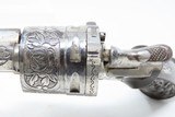 ENGRAVED 1880s Antique LEIGE PROOFED Folding Trigger 7.65mm Cal. Revolver
European DOUBLE ACTION Self Defense Sidearm - 7 of 16