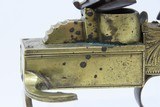 Antique J. & W. RICHARDS Flintlock .43 Cal BOXLOCK Pistol w/ TINDER LIGHTER Early-19th Century Set of Flintlocks - 2 of 25