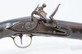 Early-1800s Brit Antique W. KETLAND .65 Caliber FLINTLOCK Pistol Large Bore With Handsome Striped Maple Stock - 4 of 18