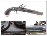 Early-1800s Brit Antique W. KETLAND .65 Caliber FLINTLOCK Pistol Large Bore With Handsome Striped Maple Stock - 1 of 18