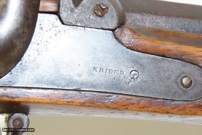 RARE Antique J.H. KRIDER of PHILADELPHIA .58 Caliber MILITIA Rifle P-18531 of approximately 300 Manufactured! - Image 6 of 17