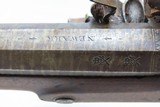 War of 1812 Era Antique ENGRAVED British BARBER & BOALER FLINTLOCK Pistol
Early 19th Century Big Bore “MANSTOPPER” - 10 of 18