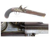 War of 1812 Era Antique ENGRAVED British BARBER & BOALER FLINTLOCK Pistol
Early 19th Century Big Bore “MANSTOPPER” - 1 of 18