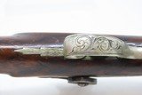 1850s Antique DERINGER Pistol .36 Caliber PERCUSSION Pocket Concealed Carry With Engraved German Silver Hardware - 11 of 16